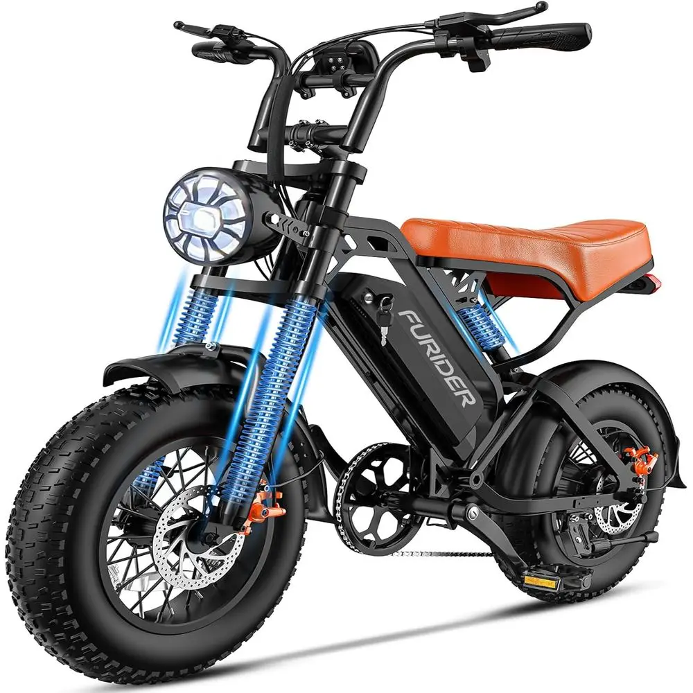Electric Bike or Adults, 1200W Peak Power Ebike, 28MPH, 48V 18Ah Removable Battery, 35-Mile Range, 500LBS Load, 16'' at Tire Ele
Electric Bike or Adults, 1200W Peak Power Ebike, 28MPH, 48V 18Ah Removable Battery, 35-Mile Range, 500LBS Load, 16'' at Tire Ele