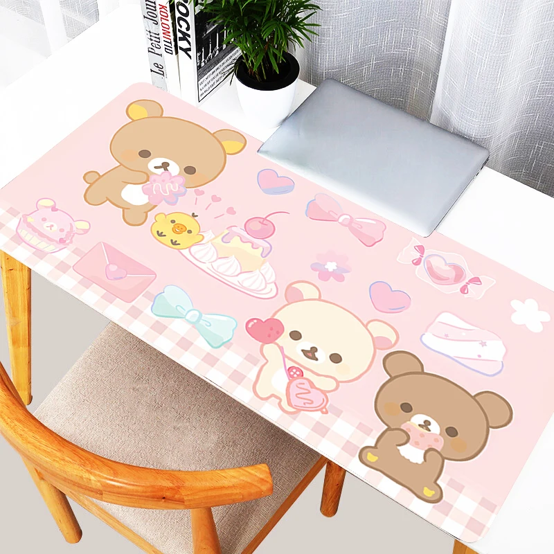 Cartoon Mouse Pad Laptop Kawaii Pink Desk Mat Office PC Korilakkuma Rilakkuma Keyboard Pad Computer Gaming Cute Anime Mousepad
Cartoon Mouse Pad Laptop Kawaii Pink Desk Mat Office PC Korilakkuma Rilakkuma Keyboard Pad Computer Gaming Cute Anime Mousepad
