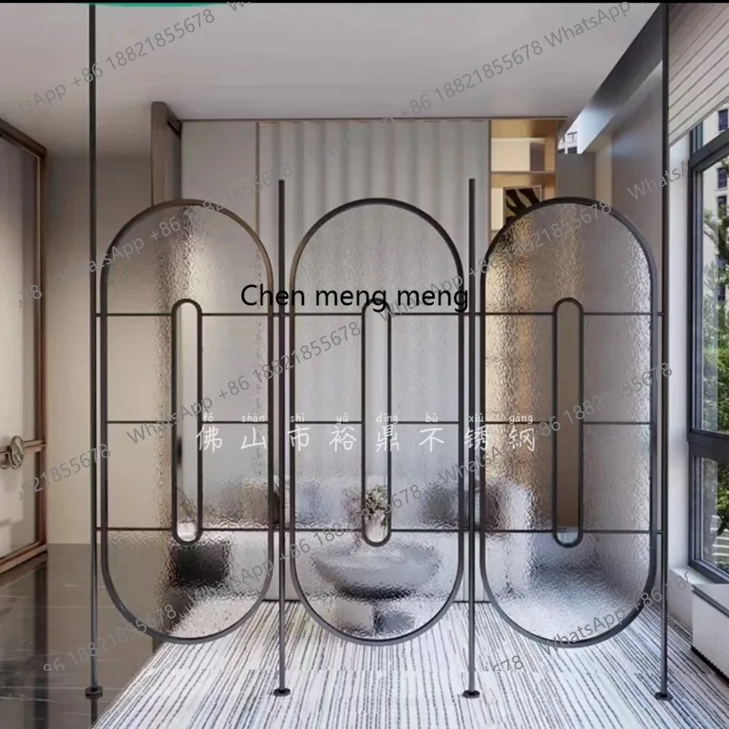 Retro Chinese stainless steel glass screen hotel restaurant sofa partition clothing store acrylic screen partition
Retro Chinese stainless steel glass screen hotel restaurant sofa partition clothing store acrylic screen partition