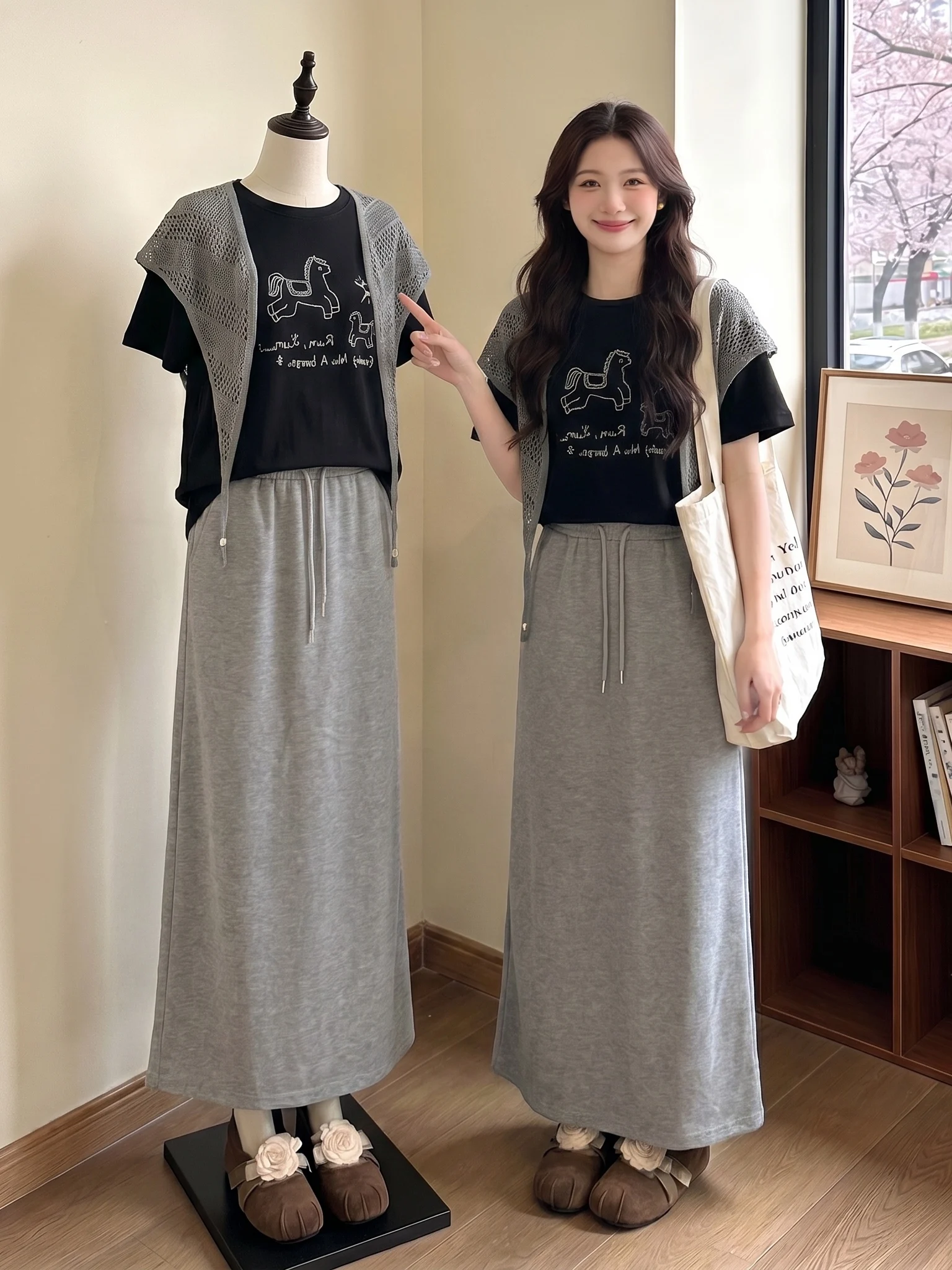 plus Size Women's Summer Fashion Set Slimming Pear Shape Shoulder Shawl Anti-Aging Two-Piece Set Long Skirt Casual Commute Style
plus Size Women's Summer Fashion Set Slimming Pear Shape Shoulder Shawl Anti-Aging Two-Piece Set Long Skirt Casual Commute Style
