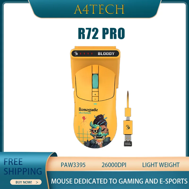 A4tech R72 Pro Wireless Mouse Paw3395 26000dpi Dedicated To Gaming And E-Sports Fps Light Weight Button Customizatio Notebook
A4tech R72 Pro Wireless Mouse Paw3395 26000dpi Dedicated To Gaming And E-Sports Fps Light Weight Button Customizatio Notebook