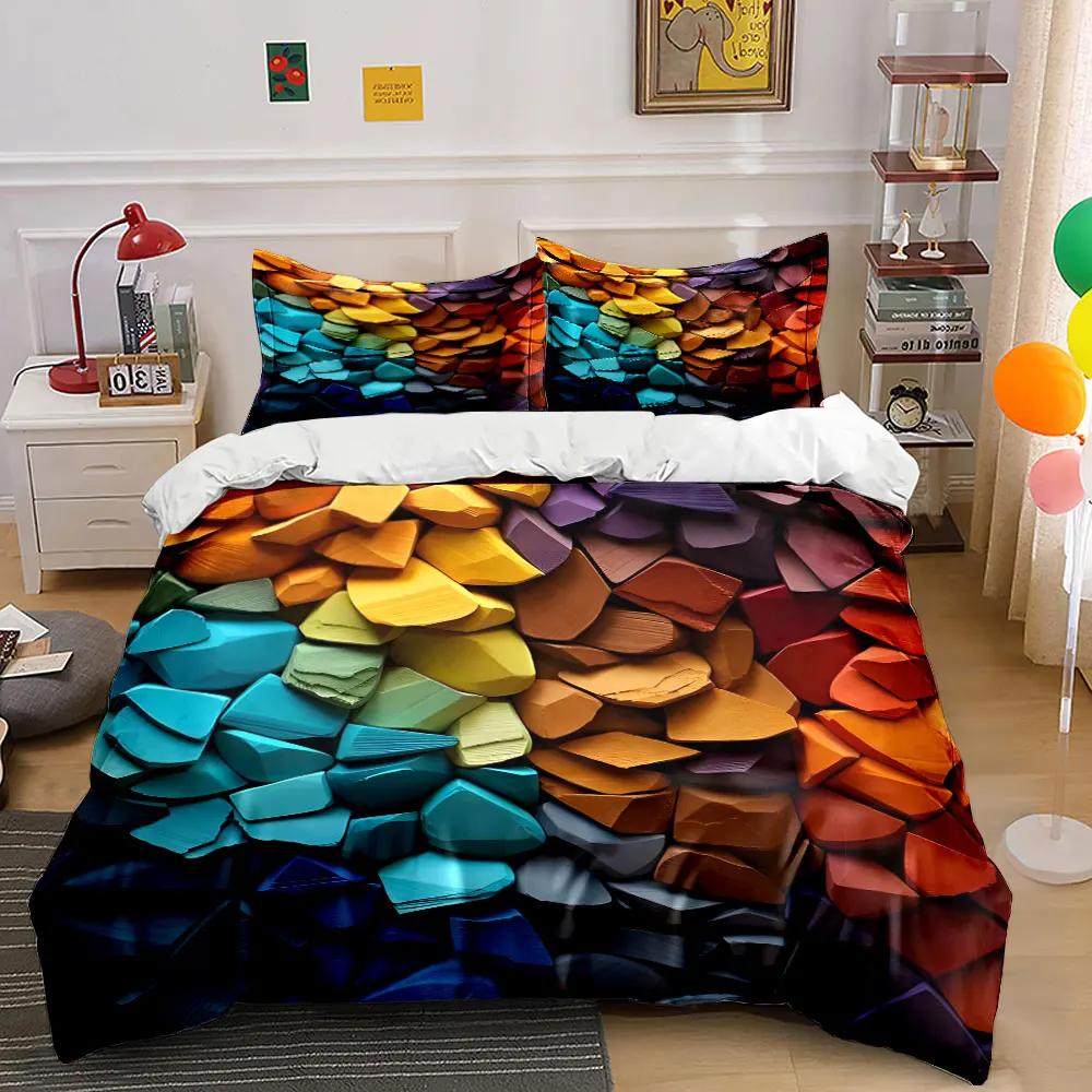 Colorful Abstract Fragments Print Bedding Set 1 Duvet Cover 2 Pillowcases for Adult and Children Luxury Gift Full Size
Colorful Abstract Fragments Print Bedding Set 1 Duvet Cover 2 Pillowcases for Adult and Children Luxury Gift Full Size