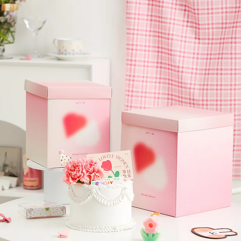 4/6 Inch Pink Gift Boxes Rose Flower Bear Packaging Box DIY Love Girl Cake Box for Christmas Birthday Wedding Supplies 2PCS
4/6 Inch Pink Gift Boxes Rose Flower Bear Packaging Box DIY Love Girl Cake Box for Christmas Birthday Wedding Supplies 2PCS