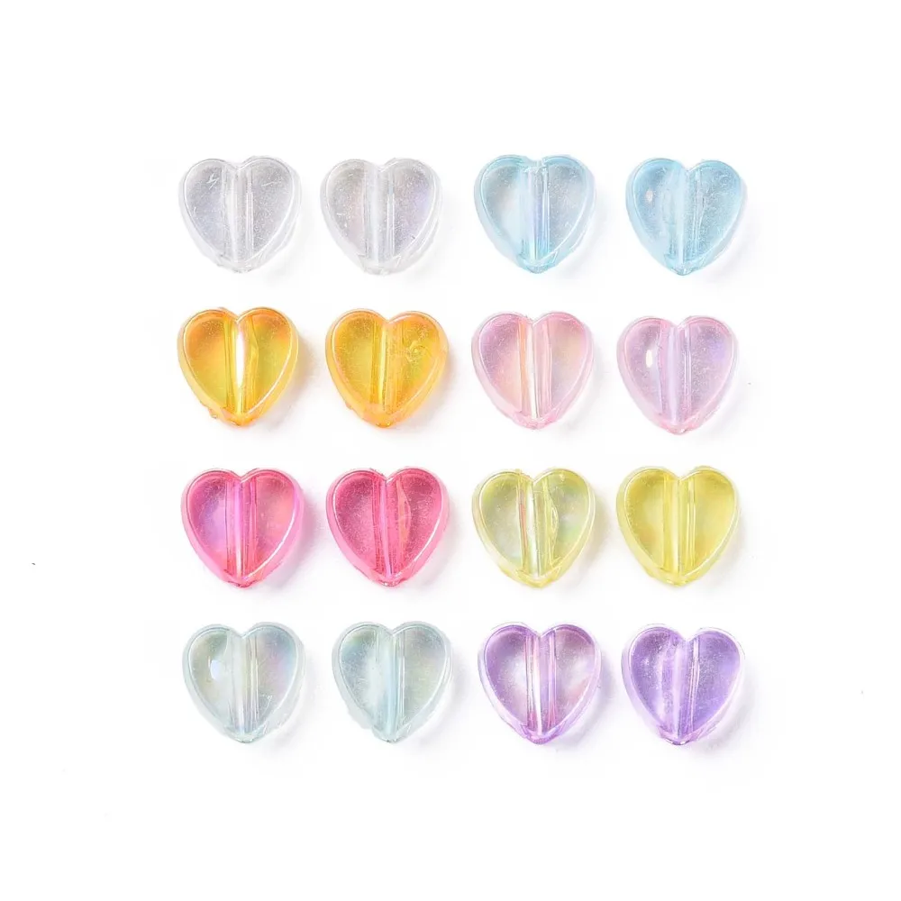 500g Transparent Acrylic Beads AB Color Plated Heart Mixed Color 7.5x8x3mm Hole: 1.8mm about 3620pcs/500g
500g Transparent Acrylic Beads AB Color Plated Heart Mixed Color 7.5x8x3mm Hole: 1.8mm about 3620pcs/500g