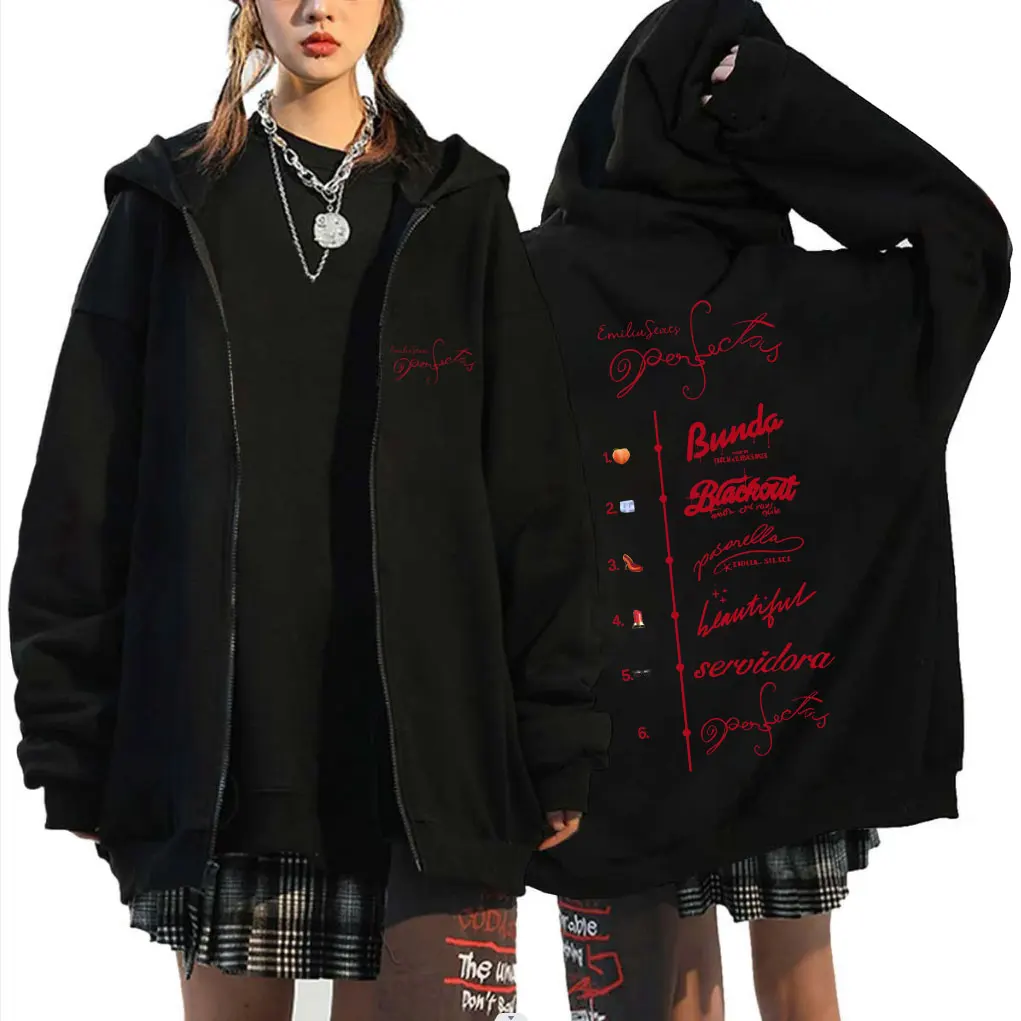 Singer Emilia Mernes Perfectas Merch Zipper Hoodie Men Women Fashion Oversized Zip Up Jacket Male Casual Retro Zip Up Sweatshirt
Singer Emilia Mernes Perfectas Merch Zipper Hoodie Men Women Fashion Oversized Zip Up Jacket Male Casual Retro Zip Up Sweatshirt