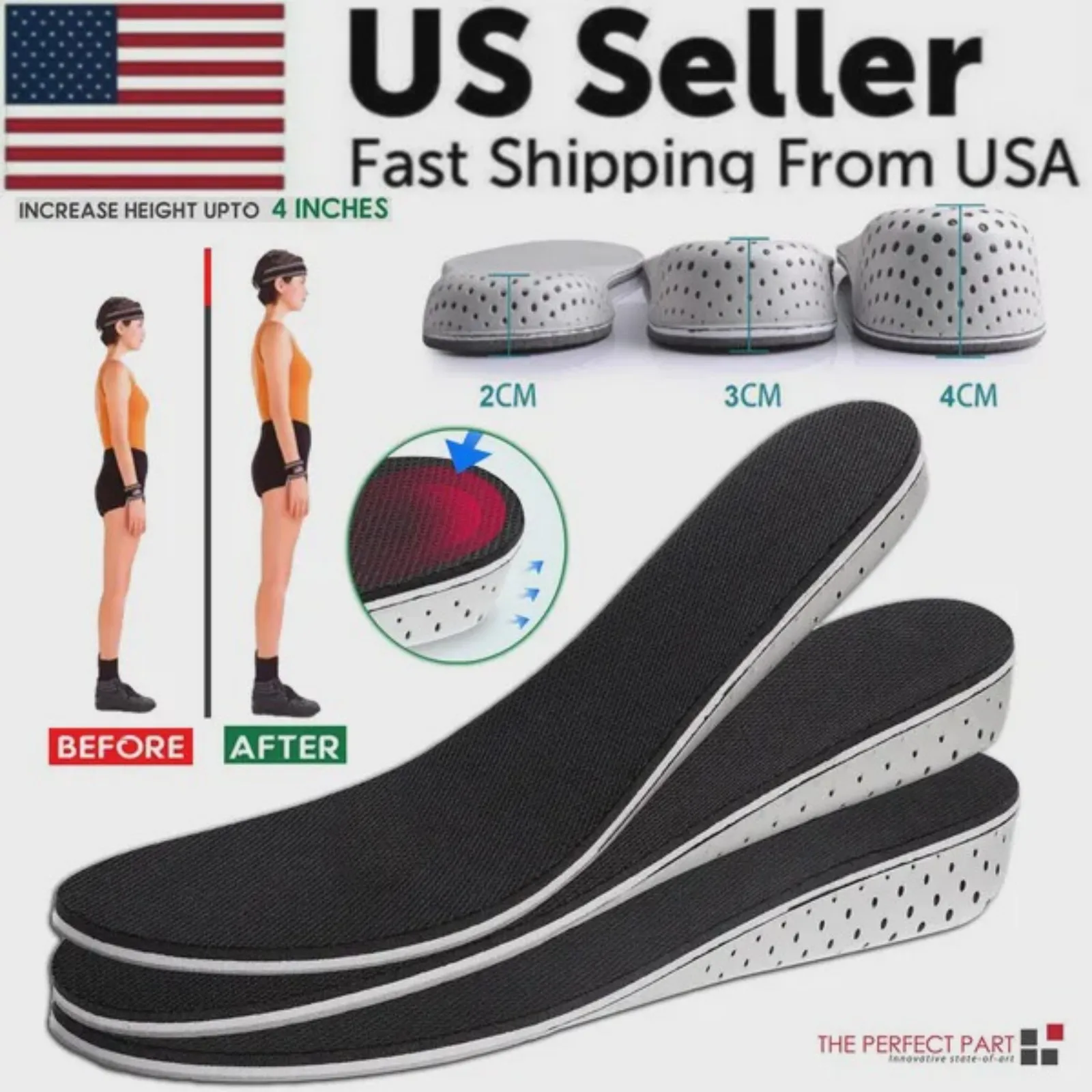 Men Women Invisible Height Increase Insoles Heel Lift Taller Shoe Inserts Pad US
Men Women Invisible Height Increase Insoles Heel Lift Taller Shoe Inserts Pad US