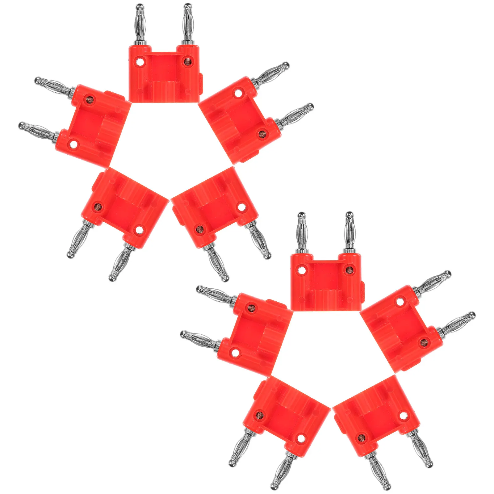 10pcs Parallel Banana Plugs 4mm Red J10045 Speaker Wire Connectors Audio Cable Clips Dual Insert Accessories Attachment
10pcs Parallel Banana Plugs 4mm Red J10045 Speaker Wire Connectors Audio Cable Clips Dual Insert Accessories Attachment