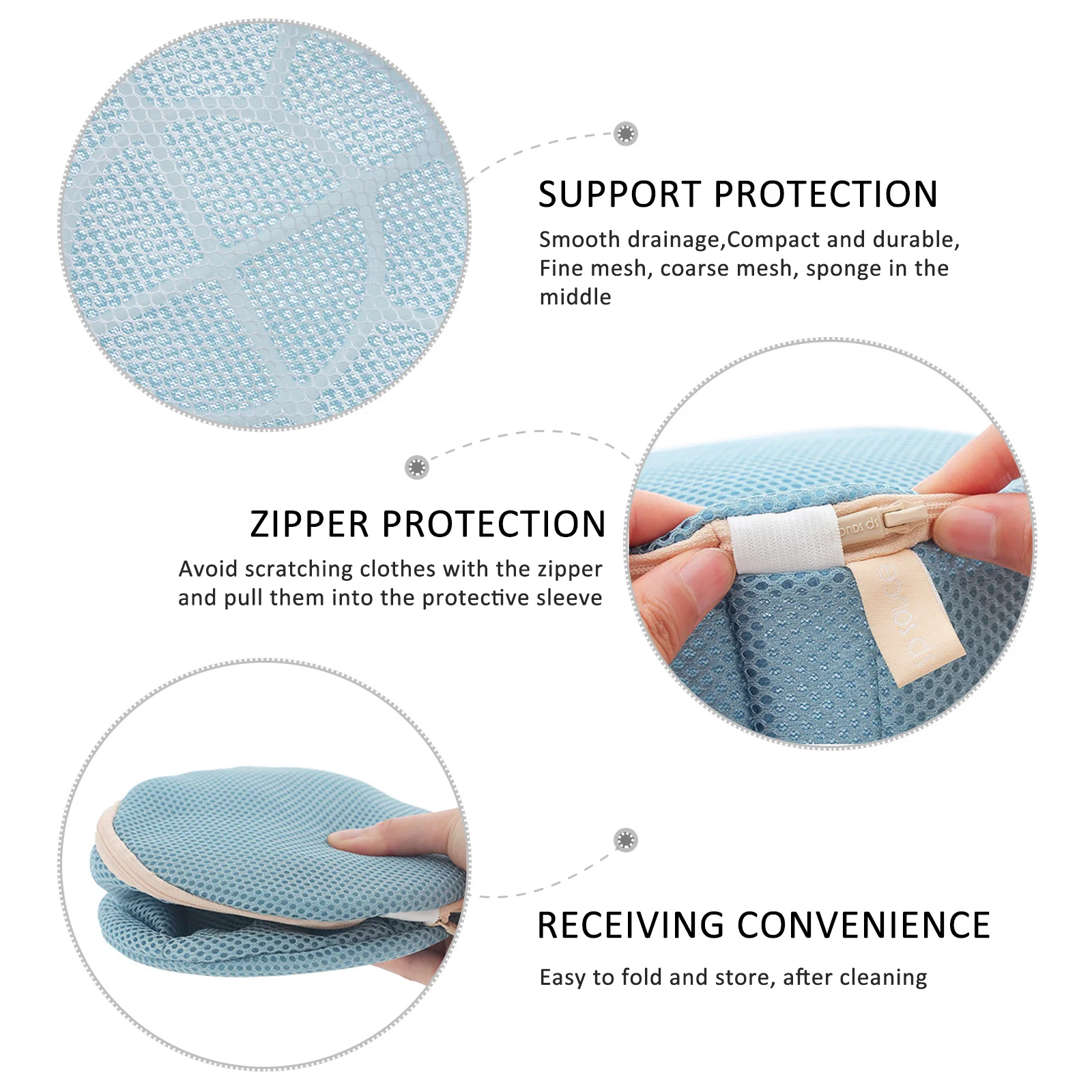Wash Bag Reusable Laundry Net Mesh Washing Washable Anti-deformation Bags Washer Blue
Wash Bag Reusable Laundry Net Mesh Washing Washable Anti-deformation Bags Washer Blue