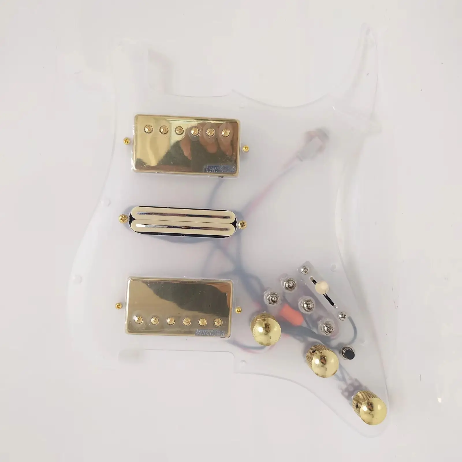 HSH Prewired Loaded Pickguard for F/D S/trat Transparent Guitar Pick Guard
HSH Prewired Loaded Pickguard for F/D S/trat Transparent Guitar Pick Guard