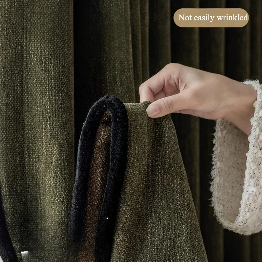 Custom Size French Luxury Medium and Antique Black Edge Yarn-dyed Cotton and Linen Chenille Blackout Curtain Finished Bedroom
Custom Size French Luxury Medium and Antique Black Edge Yarn-dyed Cotton and Linen Chenille Blackout Curtain Finished Bedroom