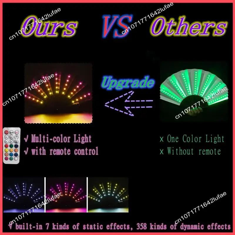 B52C LED Folding Fan Handheld Folding LED Glowing Chinese Fan Wedding Night Bar Club Fluorescent Props Black
B52C LED Folding Fan Handheld Folding LED Glowing Chinese Fan Wedding Night Bar Club Fluorescent Props Black
