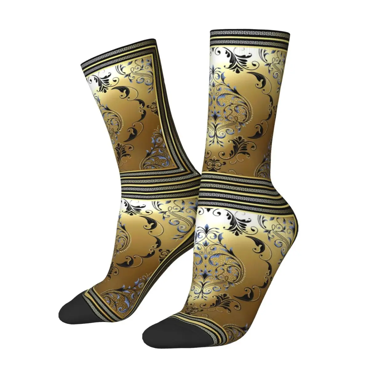 Greek Keys Floral Black Gold Socks Harajuku Sweat Absorbing Stockings All Season Long Socks for Man's Woman's Christmas Gifts
Greek Keys Floral Black Gold Socks Harajuku Sweat Absorbing Stockings All Season Long Socks for Man's Woman's Christmas Gifts