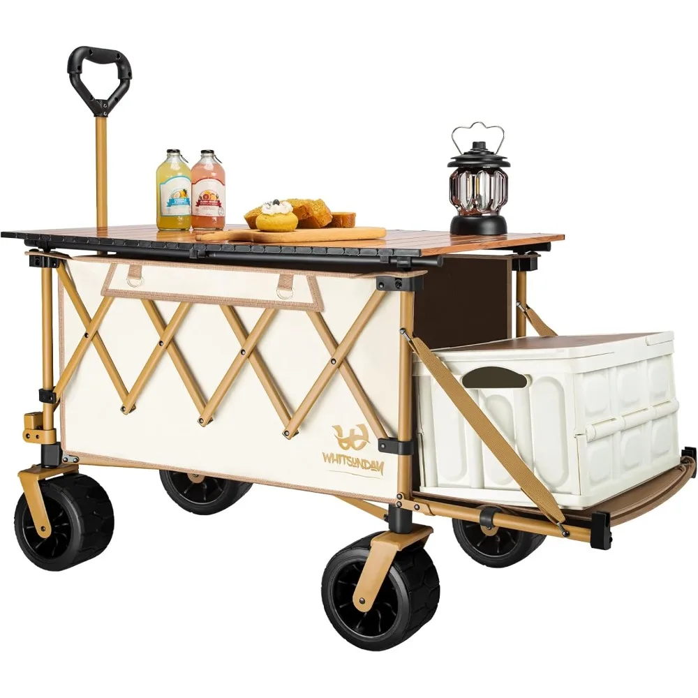 Складной складной фургон со столом, сверхмощные пляжные фургоны с открытой задней дверью и вездеходными колесами для кемпинга, га
Складной складной фургон со столом, сверхмощные пляжные фургоны с открытой задней дверью и вездеходными колесами для кемпинга, га