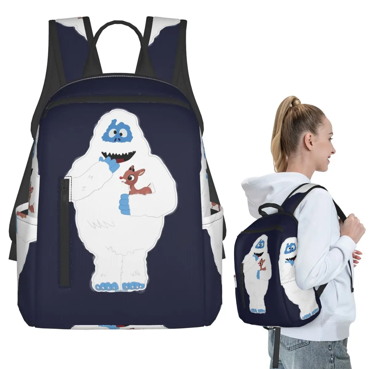 Christmas Abominable Snowman With Rudolph Backpack Student BookBag Children School Bag Laptop Shoulder Bags Men Women
Christmas Abominable Snowman With Rudolph Backpack Student BookBag Children School Bag Laptop Shoulder Bags Men Women