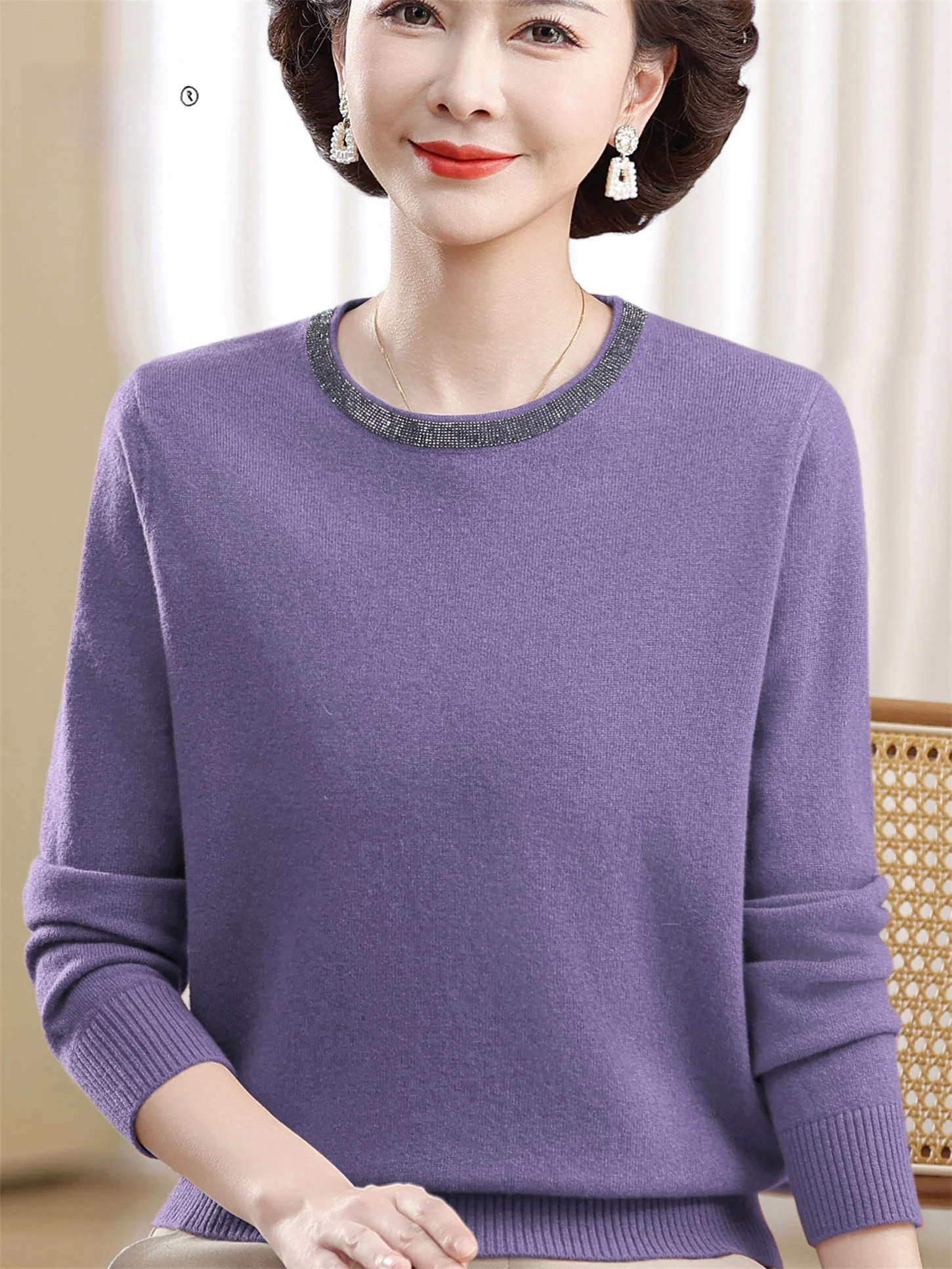 Spring Autumn New round Ne Knitted Sweater Loose Slimming Base irt Woolen Faionable Sle for Middle-Aged And ly W...
Spring Autumn New round Ne Knitted Sweater Loose Slimming Base irt Woolen Faionable Sle for Middle-Aged And ly W...