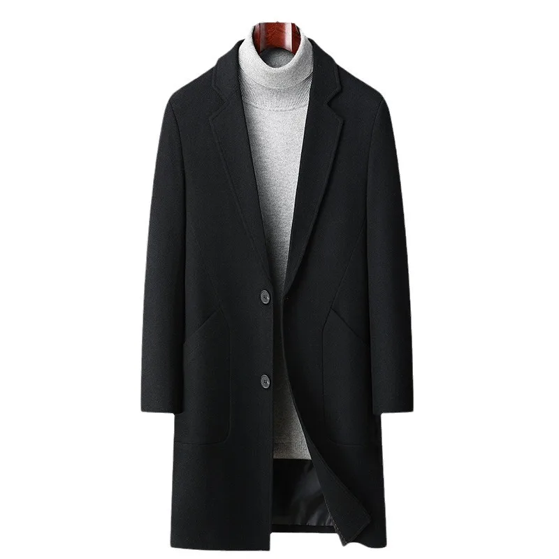New Autumn and Winter Men's Woolen Coat Mid To Long Length Business Plus Cotton Thick Woolen Windbreaker
New Autumn and Winter Men's Woolen Coat Mid To Long Length Business Plus Cotton Thick Woolen Windbreaker