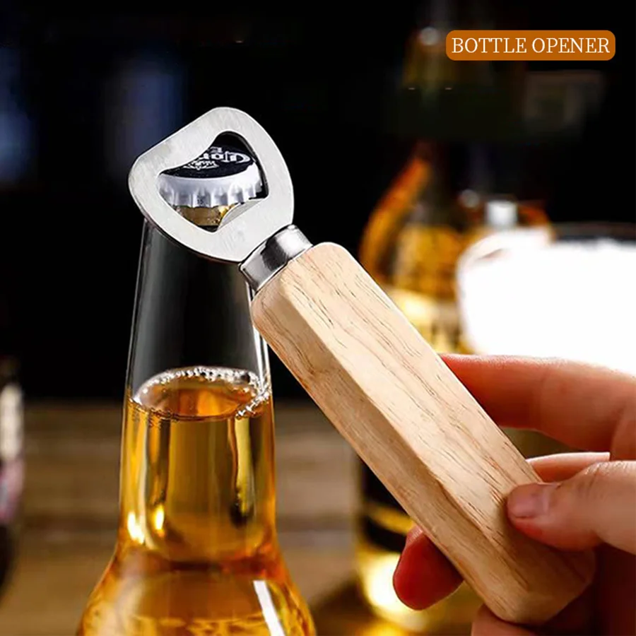 6-Piece Wooden Handle Stainless Steel Bottle Opener Set Creative Beer Can Opener And Cigar Cutter for Household Use
6-Piece Wooden Handle Stainless Steel Bottle Opener Set Creative Beer Can Opener And Cigar Cutter for Household Use