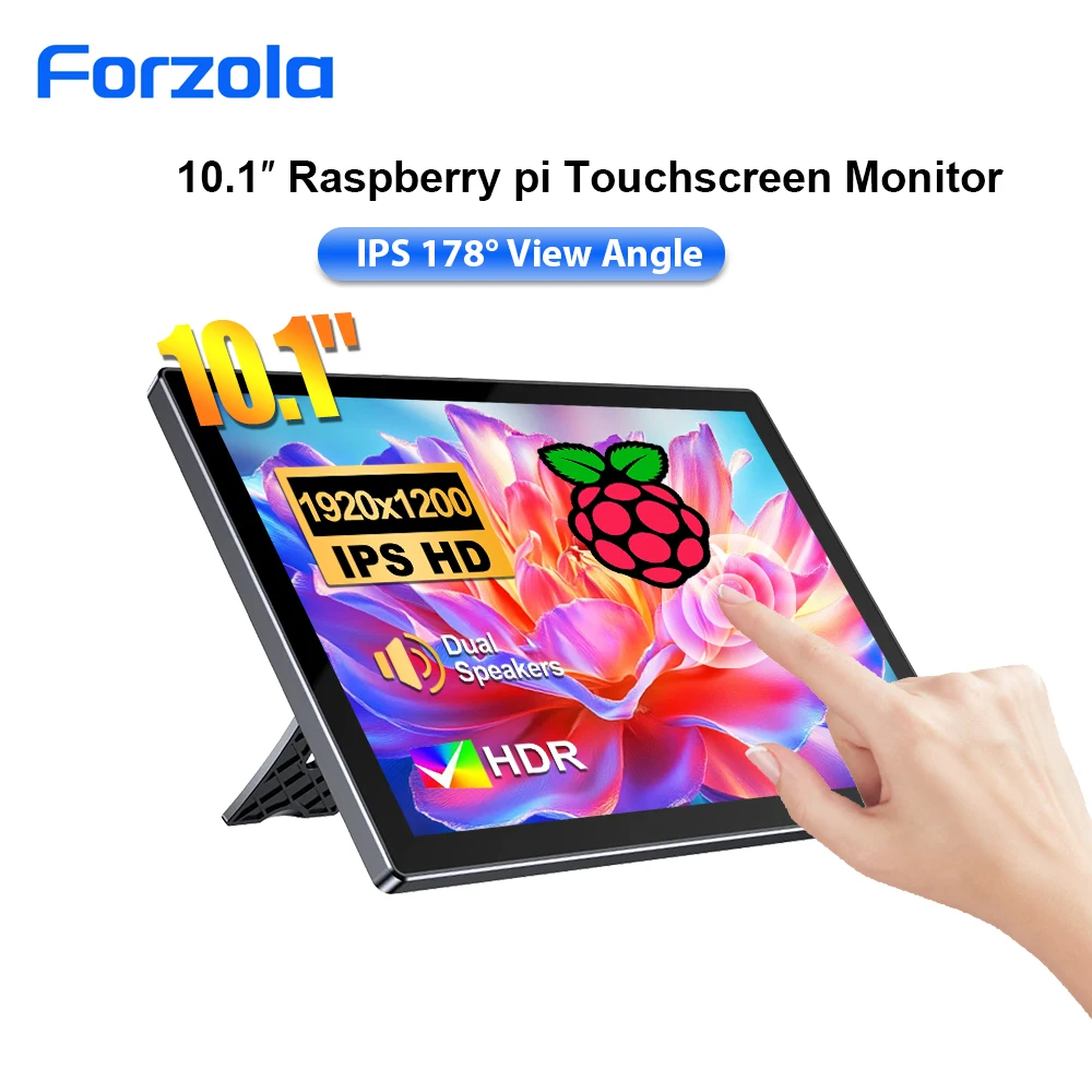 FORZOLA Raspberry Pi Screen 10.1" Touchscreen Monitor IPS Display FHD 1920*1200 Driver Free For Raspberry Pi 5/4/3/Zero Holder
FORZOLA Raspberry Pi Screen 10.1" Touchscreen Monitor IPS Display FHD 1920*1200 Driver Free For Raspberry Pi 5/4/3/Zero Holder