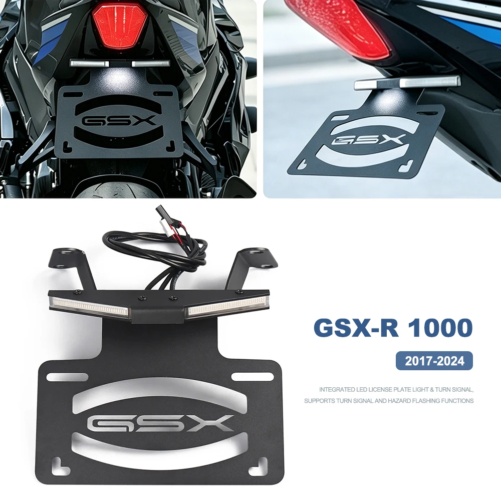 Motorcycle Tail Tidy License Plate Holder With LED License Light For Suzuki GSX-R1000 GSXR1000 2017-2024 GSX R1000 Short Bracket
Motorcycle Tail Tidy License Plate Holder With LED License Light For Suzuki GSX-R1000 GSXR1000 2017-2024 GSX R1000 Short Bracket