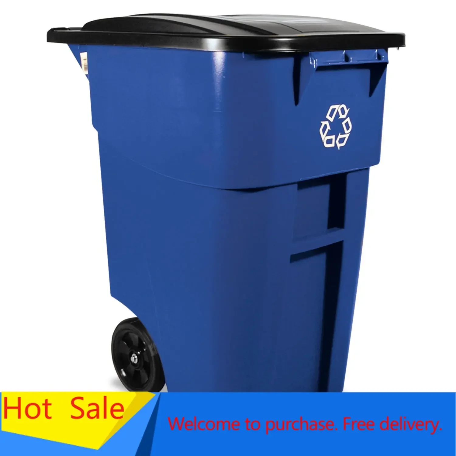 Rubbermaid 9W2773BLU Brute Recycling Rollout Container - 50 Gallon, Square, Blue, Plastic
Rubbermaid 9W2773BLU Brute Recycling Rollout Container - 50 Gallon, Square, Blue, Plastic