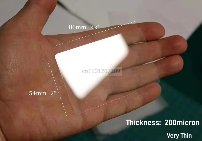 Thickness 200micron Transparent PVC Sheet Ultrathin Acetate Clear Business Card - 20/50/100/200 You Choose Quantity
Thickness 200micron Transparent PVC Sheet Ultrathin Acetate Clear Business Card - 20/50/100/200 You Choose Quantity