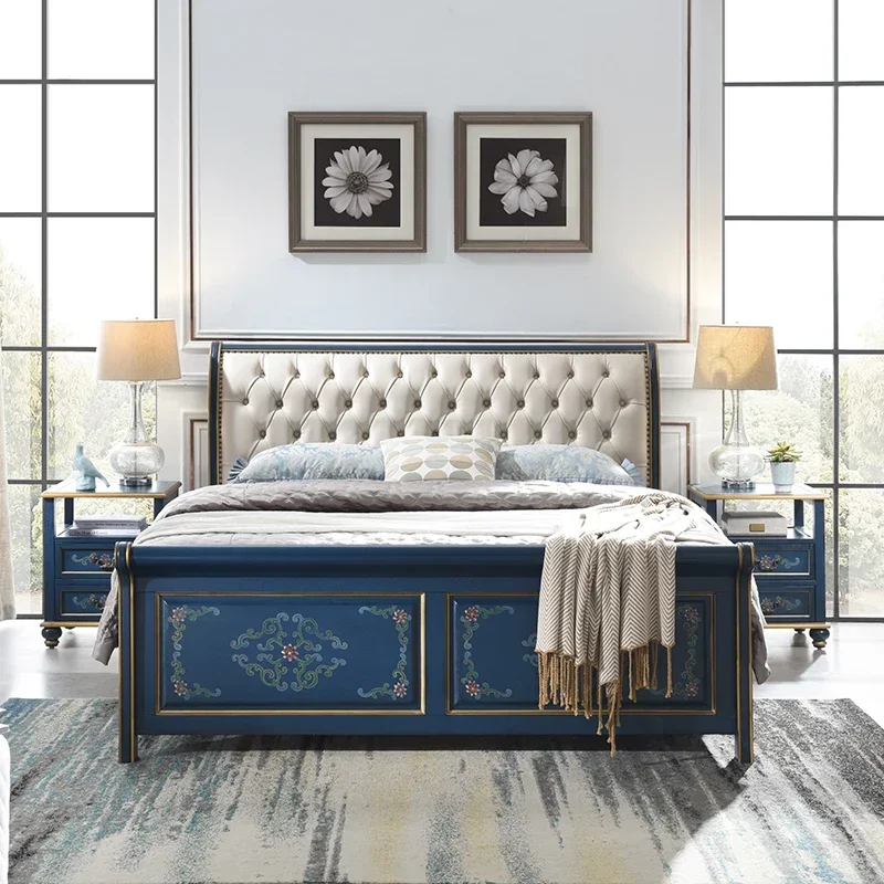 American Country Solid Wood Bed Single Double Bed Modern Minimalist Master Bedroom
American Country Solid Wood Bed Single Double Bed Modern Minimalist Master Bedroom