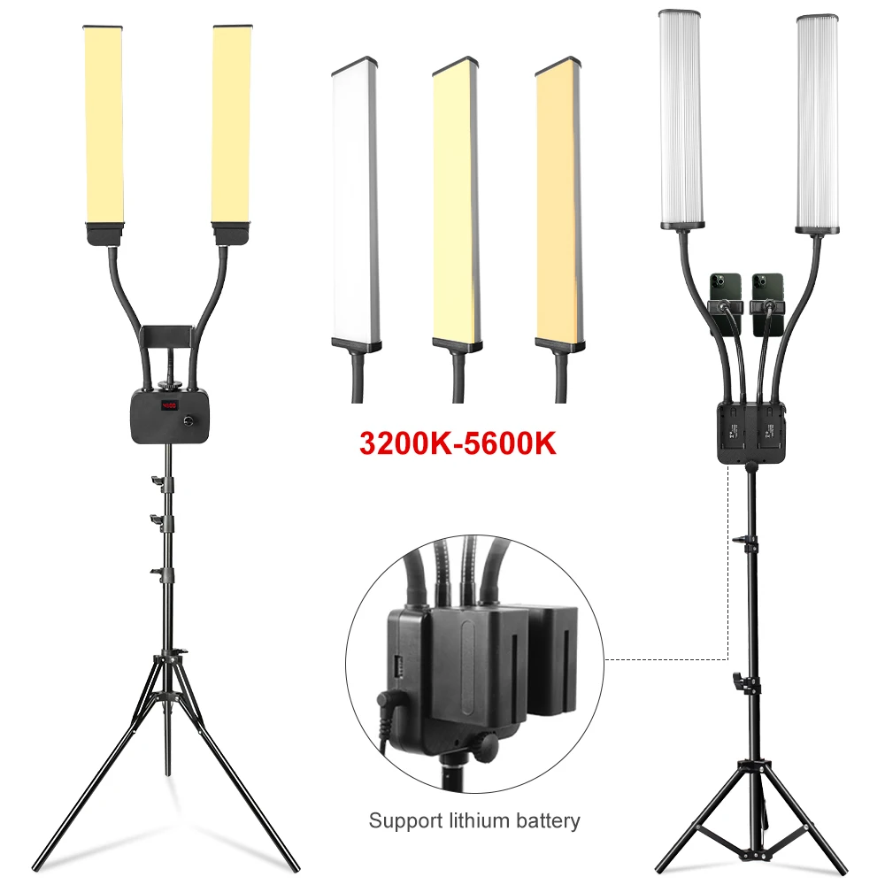 45W Double Arms LED Light 5800LM Esthetician Light with Phone Holder& Carry Bag Lash Extensions Light 3Color for Photography
45W Double Arms LED Light 5800LM Esthetician Light with Phone Holder& Carry Bag Lash Extensions Light 3Color for Photography