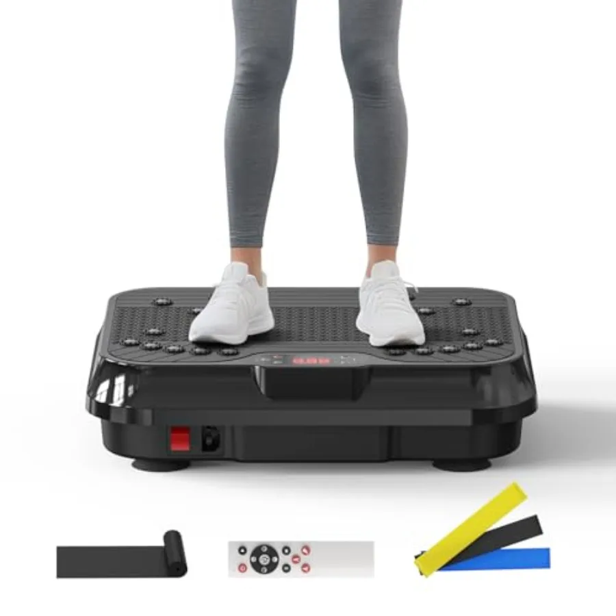 Vibration Plate Exercise Machine for home gym use ABS+steel construction black 400 lbs capacity with 250 speed levels for lymph
Vibration Plate Exercise Machine for home gym use ABS+steel construction black 400 lbs capacity with 250 speed levels for lymph