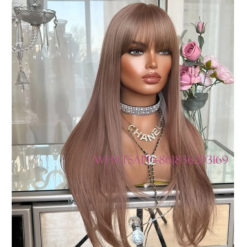 Натуральные парики из человеческих волос Rosy Pink Fringe, шелковистые, прямые, с глубоким пробором 13x6, на прозрачной бесшовной основе, без клея, для чернокожих женщин
Натуральные парики из человеческих волос Rosy Pink Fringe, шелковистые, прямые, с глубоким пробором 13x6, на прозрачной бесшовной основе, без клея, для чернокожих женщин