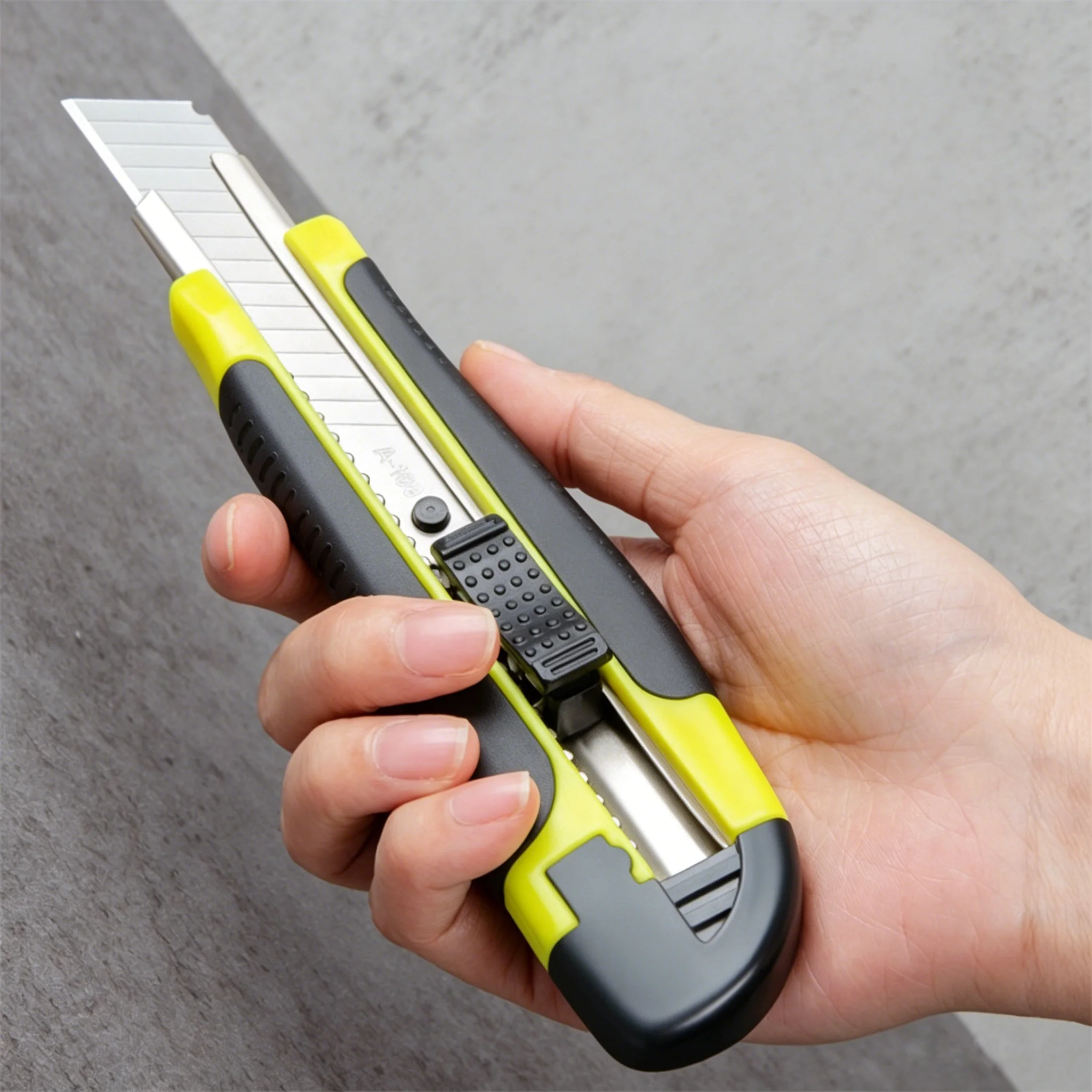 Utility Knife 18mm Snap Off Blade Retractable Box Cutter Anti-slip Rubber Handle SK5 Steel for Office DIY Crafts Cutting
Utility Knife 18mm Snap Off Blade Retractable Box Cutter Anti-slip Rubber Handle SK5 Steel for Office DIY Crafts Cutting