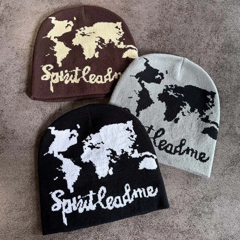 World Map Letters Beanie Hat For Women Men Warm Windproof Knitted Hats Winter Cap Ski Skull Caps Hip Hop gorros
World Map Letters Beanie Hat For Women Men Warm Windproof Knitted Hats Winter Cap Ski Skull Caps Hip Hop gorros