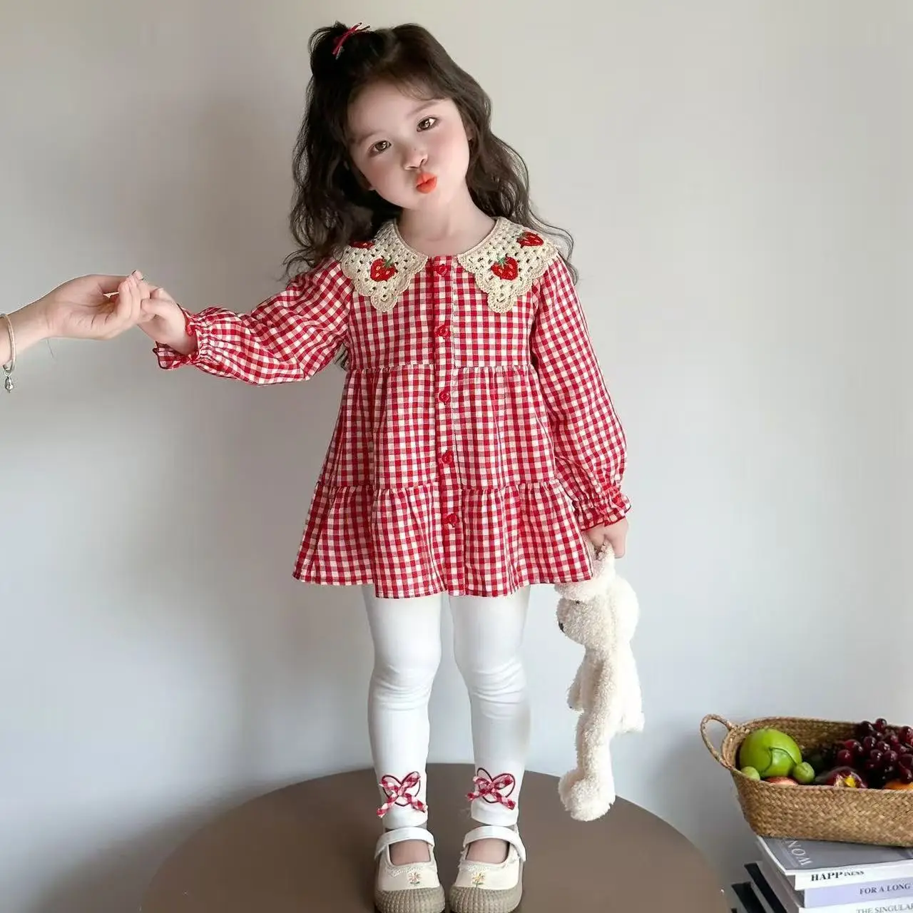 Girls Plaid Shirt Autumn New Girl Baby Dollshirt Long Sleeve Shirt
Girls Plaid Shirt Autumn New Girl Baby Dollshirt Long Sleeve Shirt