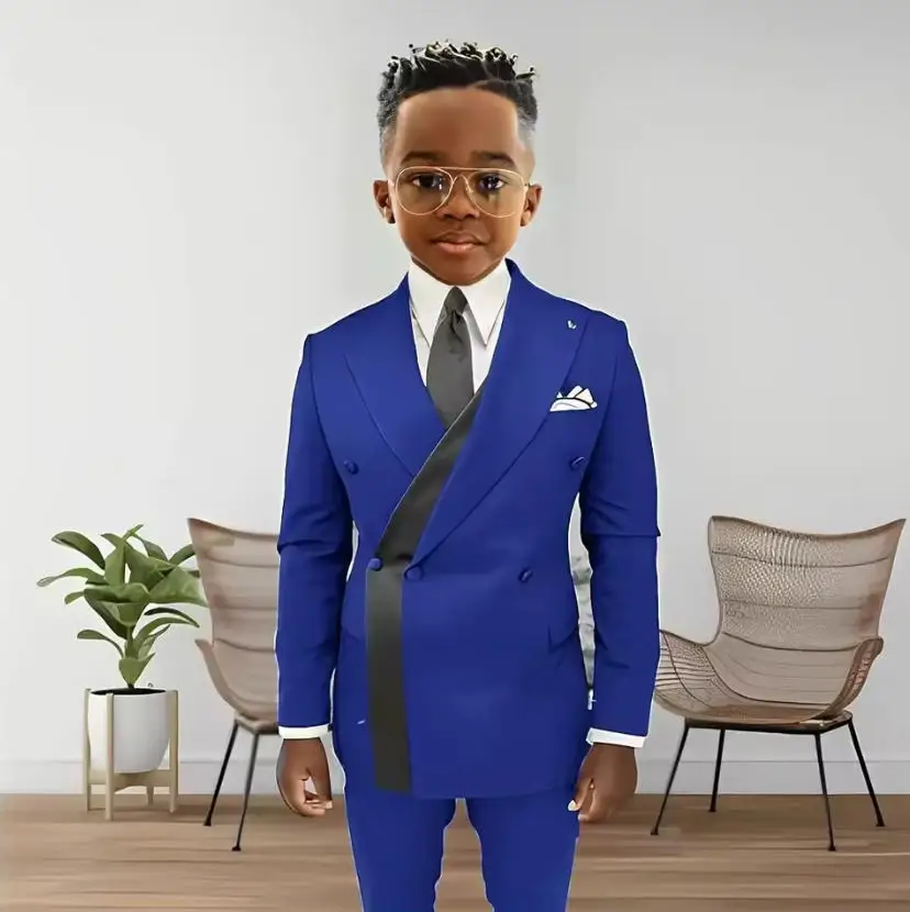 Fashionable Boys Suits Design Double Breasted 2 Pieces Wedding Tuxedo For Kids Formal Elegant Full Sleeve Children's Suit Set
Fashionable Boys Suits Design Double Breasted 2 Pieces Wedding Tuxedo For Kids Formal Elegant Full Sleeve Children's Suit Set