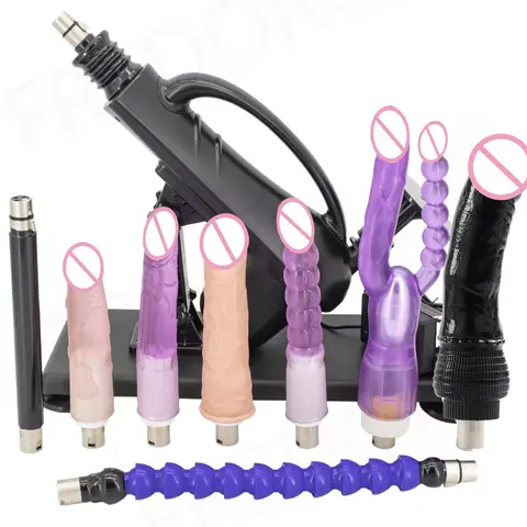 A2SS sex machine with female high-speed adjustable masturbation pump, equipped with 3XLR sex gun and dildo suitable for couples