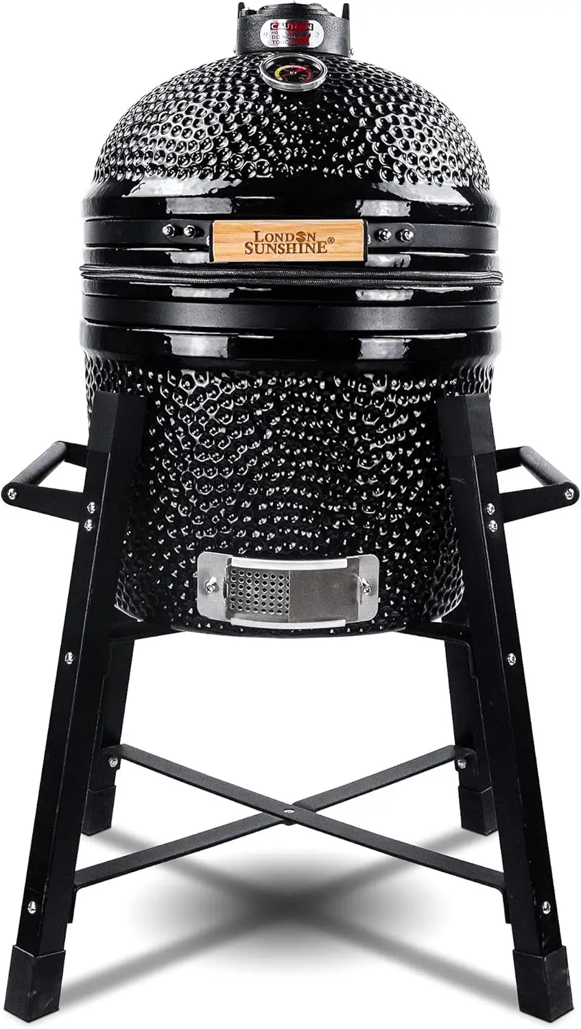 Ceramic Kamado Charcoal BBQ Grill and Smoker, Stainless Steel Grates -15" Ceramic with Tall Stand (BLACK) camping oven
Ceramic Kamado Charcoal BBQ Grill and Smoker, Stainless Steel Grates -15" Ceramic with Tall Stand (BLACK) camping oven