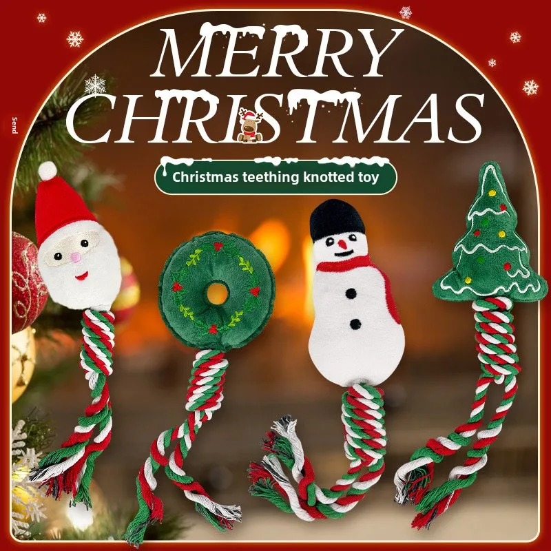 Small Medium Dog Toy Rope Knot - Bite Resistant Teeth Cleaning Christmas Puppy Toy for Cats and Dogs
Small Medium Dog Toy Rope Knot - Bite Resistant Teeth Cleaning Christmas Puppy Toy for Cats and Dogs