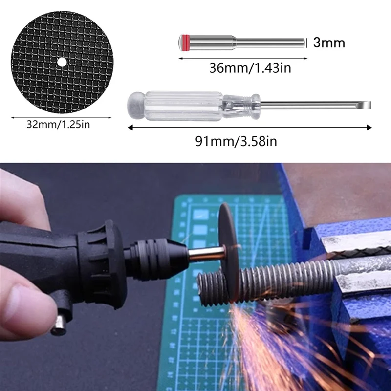 A04G-Набор отрезных кругов для вращающегося инструмента Dremel-1/4-дюймовые отрезные круги из армированного стекловолокна (60 шт.) 
A04G-Набор отрезных кругов для вращающегося инструмента Dremel-1/4-дюймовые отрезные круги из армированного стекловолокна (60 шт.)