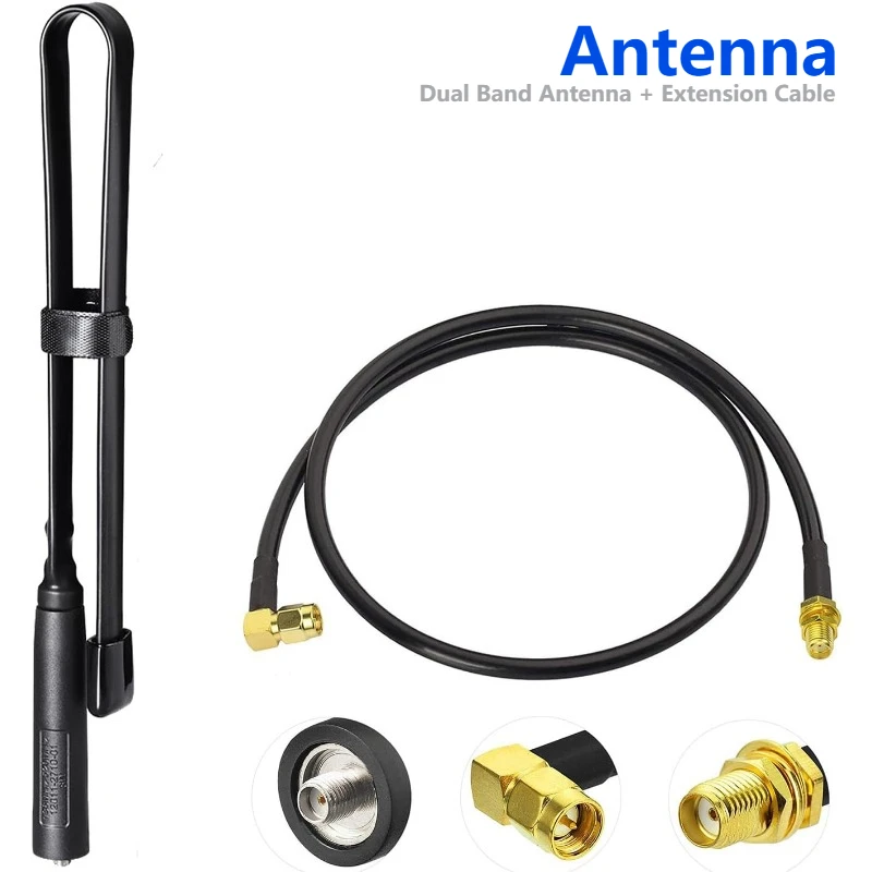 Dual Band VHF UHF 136-520MHz 18.5in Foldable CS Tactical SMA-F Ham Radio Antenna with 1m Extension Relocation Cable for Baofeng
Dual Band VHF UHF 136-520MHz 18.5in Foldable CS Tactical SMA-F Ham Radio Antenna with 1m Extension Relocation Cable for Baofeng