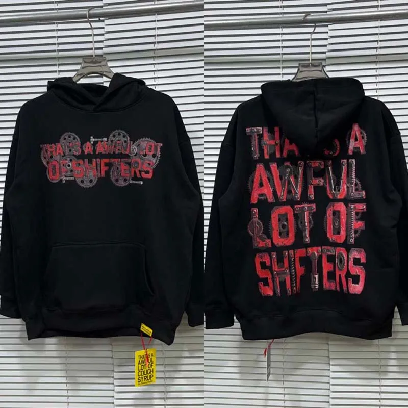 New Arrivals THAT'S A AWFUL LOT OF COUGH SYRUP Hoodie High Quality Casual Loose Big Pocket Logo Print Pullover
New Arrivals THAT'S A AWFUL LOT OF COUGH SYRUP Hoodie High Quality Casual Loose Big Pocket Logo Print Pullover