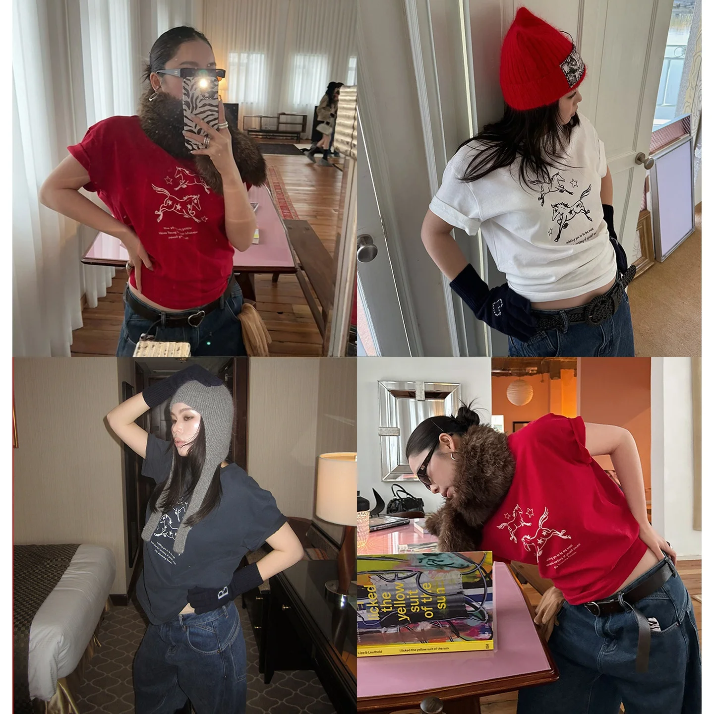 Red Pattern T-irt Women's ort Sve Loose Fit round Ne Inner Wear Top for 2026 Chinese Zodiac Year
Red Pattern T-irt Women's ort Sve Loose Fit round Ne Inner Wear Top for 2026 Chinese Zodiac Year