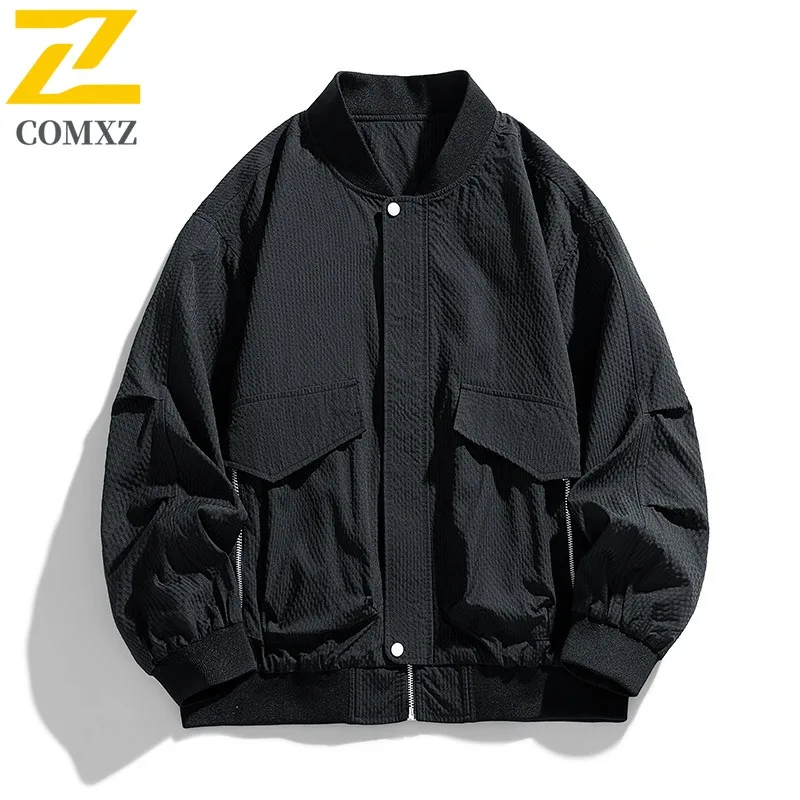 COMXZ Mens Baseball Jacket 2025 New Business Loose classic Coat Trendy Baseball Collar Streetwear Windproof Spring Autumn
COMXZ Mens Baseball Jacket 2025 New Business Loose classic Coat Trendy Baseball Collar Streetwear Windproof Spring Autumn