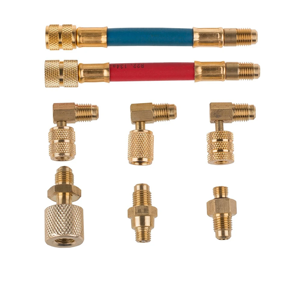 8 Pcs Air Conditioner Hose Coupler Refrigeration Tools Car Adapters Portable Automotive Repair Kit Durability
8 Pcs Air Conditioner Hose Coupler Refrigeration Tools Car Adapters Portable Automotive Repair Kit Durability