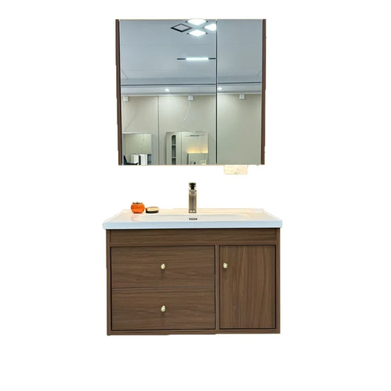 Medieval style mirror cabinet, bathroom cabinet combination, multi-layer solid wood ceramic integrated basin, washbasin
Medieval style mirror cabinet, bathroom cabinet combination, multi-layer solid wood ceramic integrated basin, washbasin