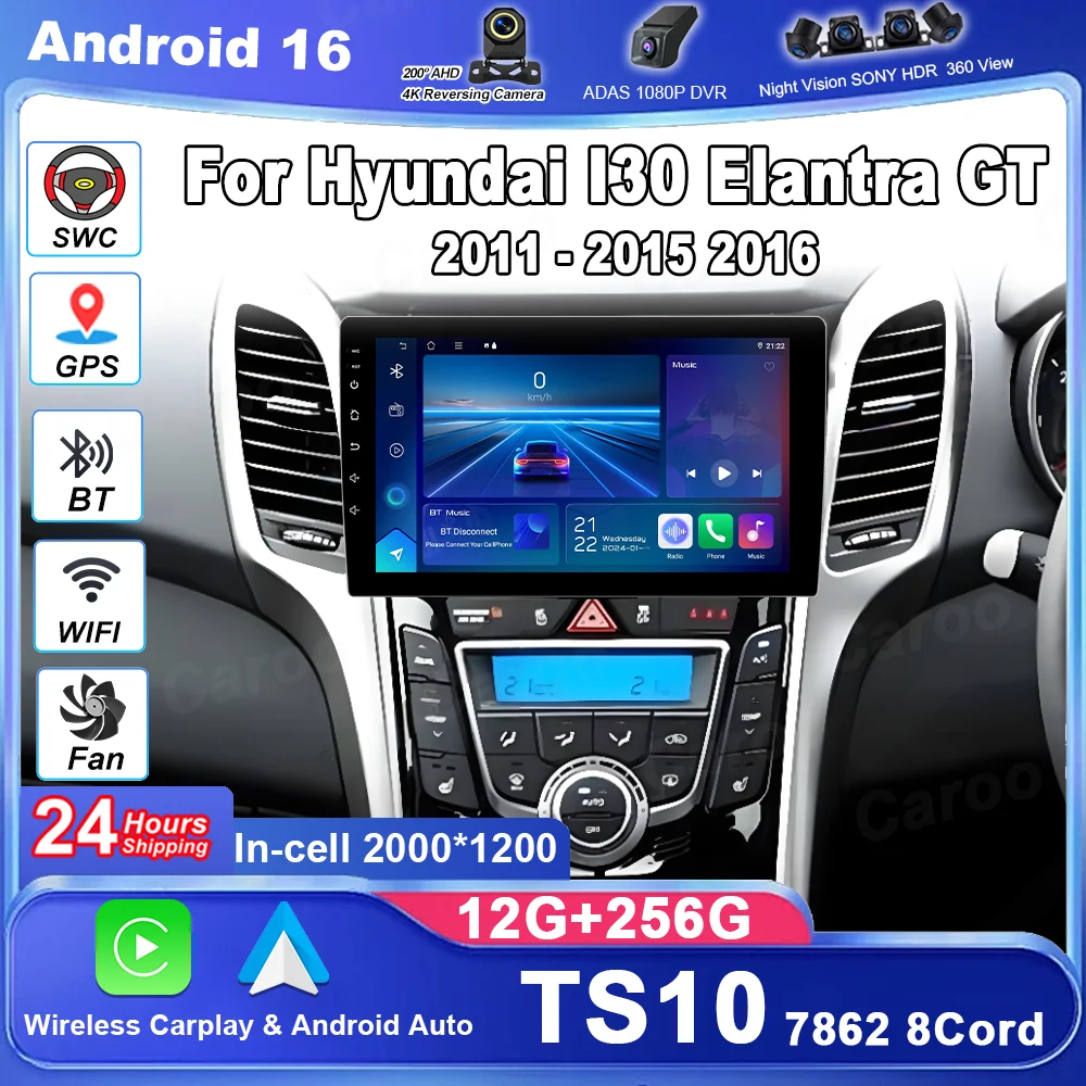Автомагнитола Android 16 для Hyundai I30 Elantra GT 2011-2016, мультимедийный плеер с GPS-навигацией, CarPlay, без 2DIN DVD, 4G
Автомагнитола Android 16 для Hyundai I30 Elantra GT 2011-2016, мультимедийный плеер с GPS-навигацией, CarPlay, без 2DIN DVD, 4G