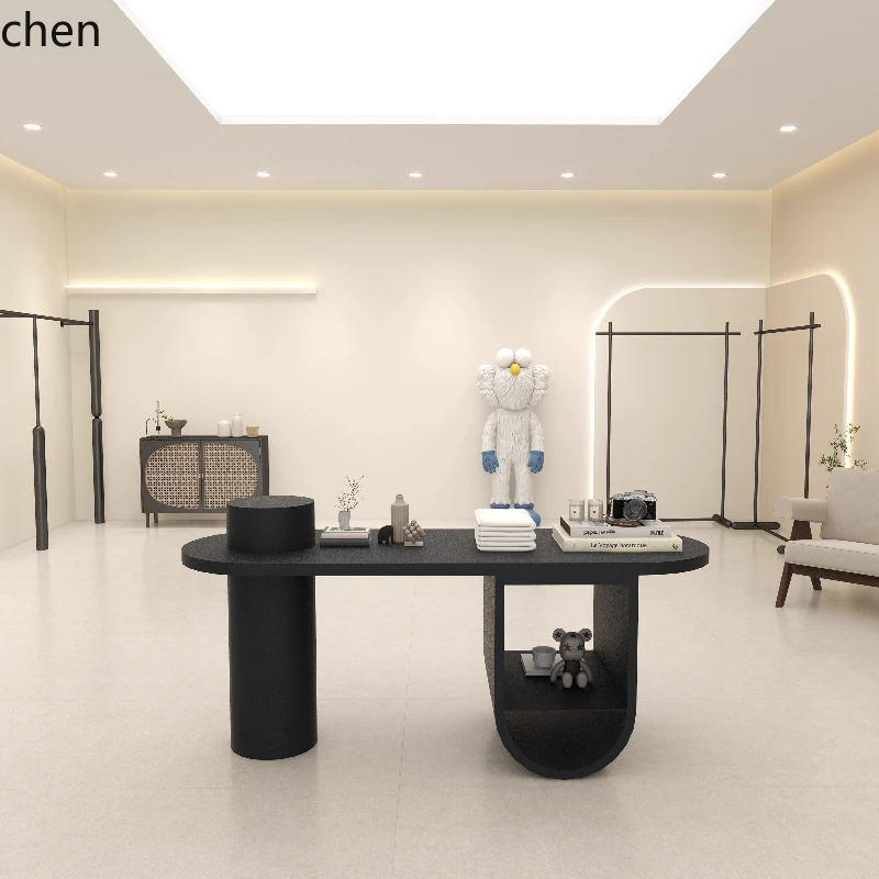 CP Island display table flower shop black running water table display table shoe bag jewelry display props against the wall
CP Island display table flower shop black running water table display table shoe bag jewelry display props against the wall