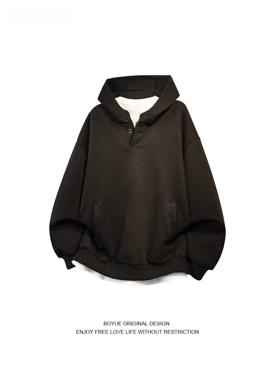 Boyue Pure Color Heavyweight Button Hoodie Spor Casual Youth Trendy ex Sweatirt Loose Fit Long Sve Autumn Winter
Boyue Pure Color Heavyweight Button Hoodie Spor Casual Youth Trendy ex Sweatirt Loose Fit Long Sve Autumn Winter