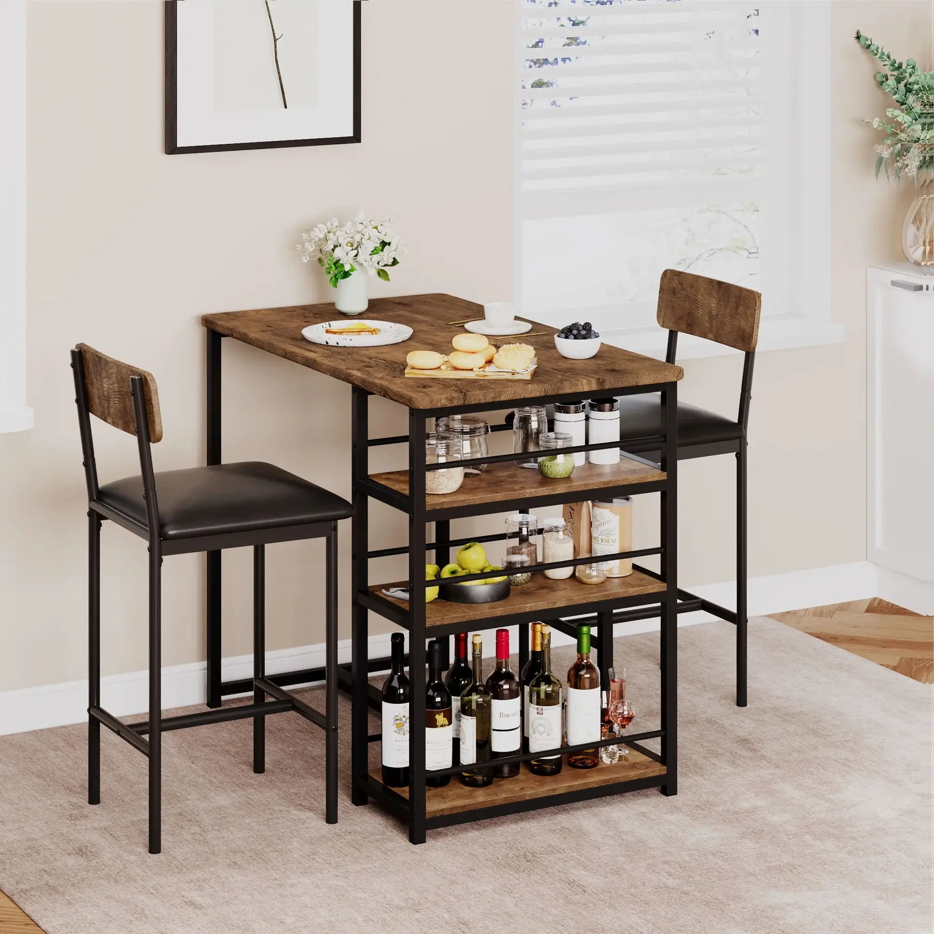 Bar Bar High Chair Creative Home Tavern Wall Dining Table Storage Dining Table Chair Set
Bar Bar High Chair Creative Home Tavern Wall Dining Table Storage Dining Table Chair Set