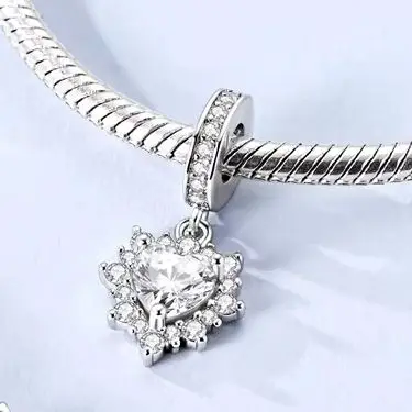 Dangle Charm 925 Sterling Silver Heart Shape Pendant Fit Original Bracelet Bead DIY Female Jewelry
Dangle Charm 925 Sterling Silver Heart Shape Pendant Fit Original Bracelet Bead DIY Female Jewelry