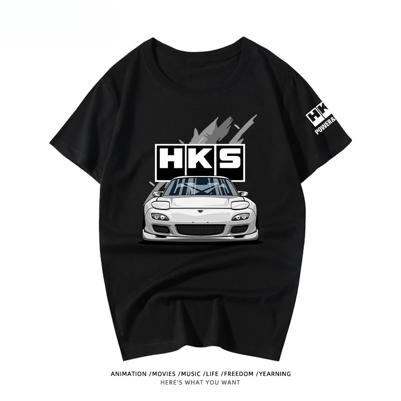 Japanese Performance Car HKS Japanese Car Modified Short-sleeved Men and Women's Tops T-shirt Student Clothes Half-sleeved Tide
Japanese Performance Car HKS Japanese Car Modified Short-sleeved Men and Women's Tops T-shirt Student Clothes Half-sleeved Tide