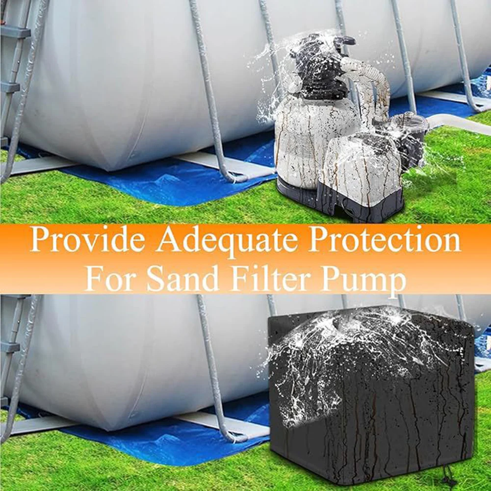Above Ground Pool Pump Cover 28.3 x 25.6 x 24.4 in Black 210D Weatherproof Filter Protection for Outdoor Pumps
Above Ground Pool Pump Cover 28.3 x 25.6 x 24.4 in Black 210D Weatherproof Filter Protection for Outdoor Pumps